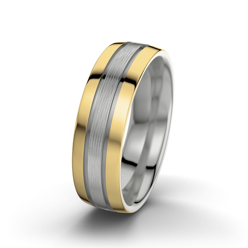 Kein Stein Platinum längsmattring Hera F6, Platinum 600 längsmatt, von vorn