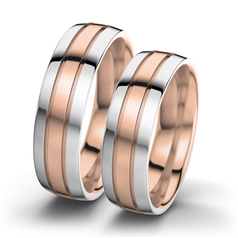 Kein Stein Rotgold poliertring Hera F6, Rotgold 585 poliert, von vorn