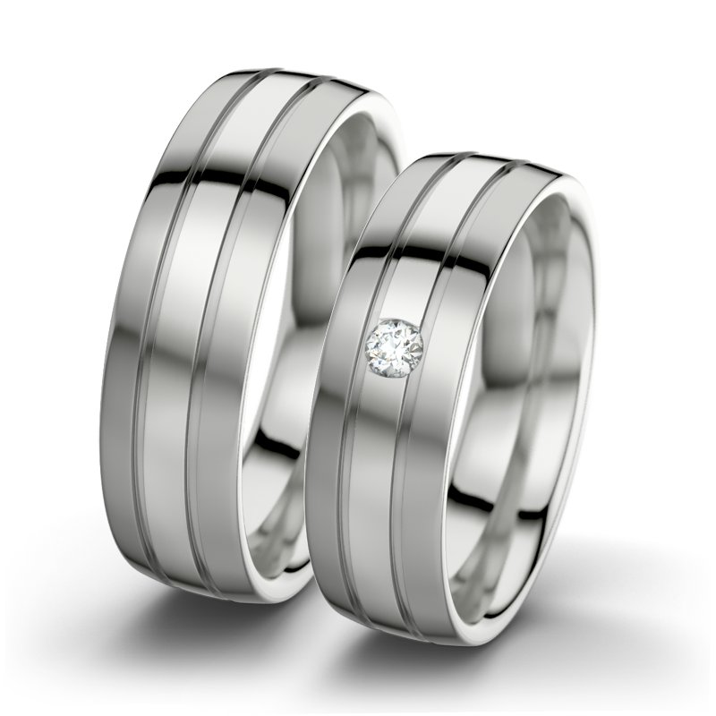 Diamantring Hera F6, Sterlingsilber 925 poliert, von vorn