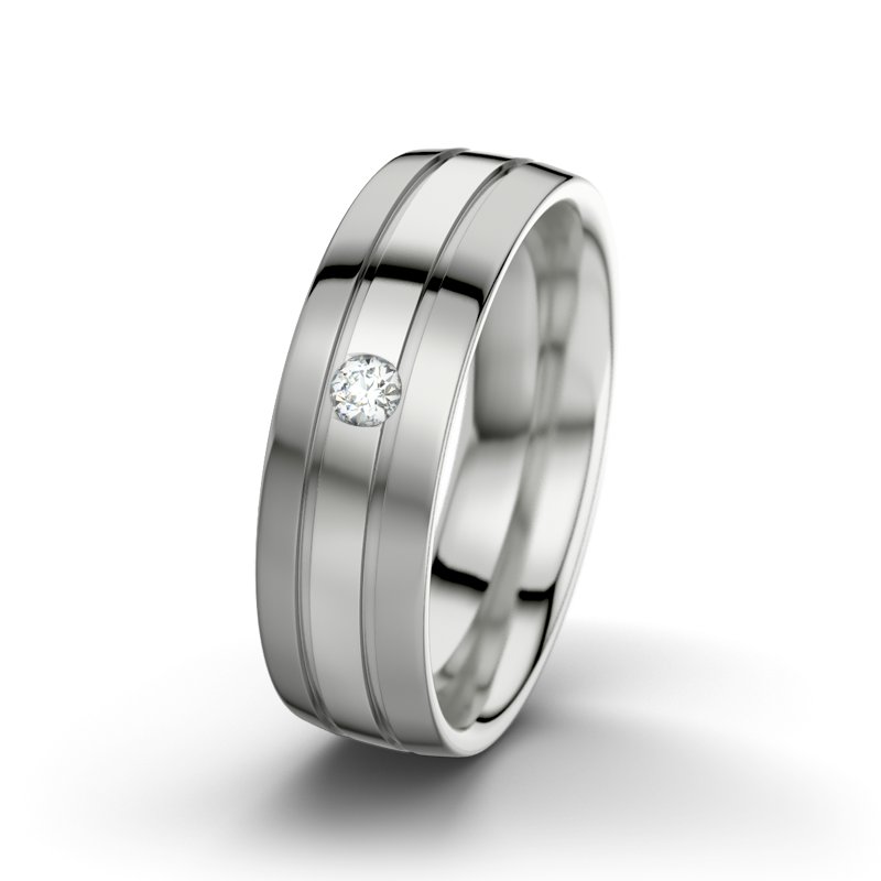 Diamantring Hera F6, Sterlingsilber 925 poliert, von vorn