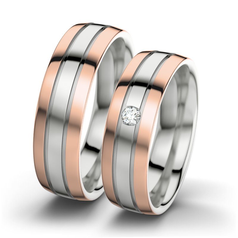 Diamantring Hera F6, Sterlingsilber 925 poliert, von vorn