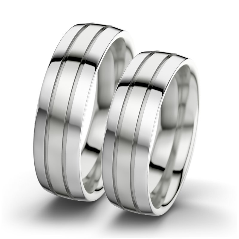 Kein Stein Sterlingsilber poliertring Hera F6, Sterlingsilber 925 poliert, von vorn
