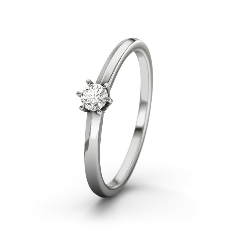 Diamantring Illinois, Platinum 950, von vorn