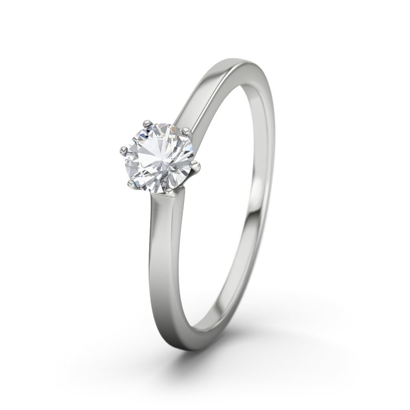 Zirkonia Platinumring Indiana, Platinum 950, von vorn