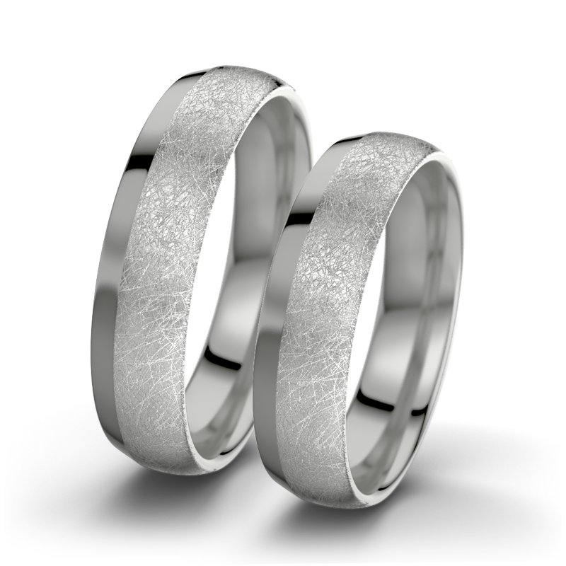 Kein Stein Palladium eismattring Isolde F5, Palladium 950 eismatt, von vorn