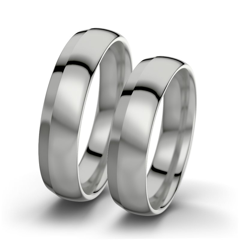 Kein Stein Palladium poliertring Isolde F5, Palladium 585 poliert, von vorn