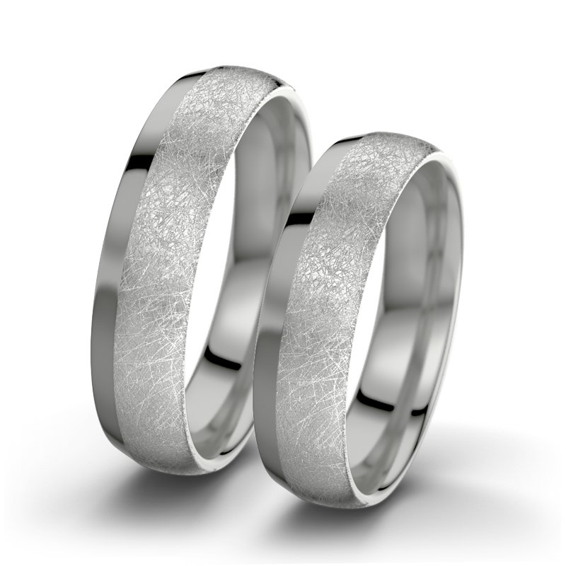 Kein Stein Platinum eismattring Isolde F5, Platinum 950 eismatt, von vorn