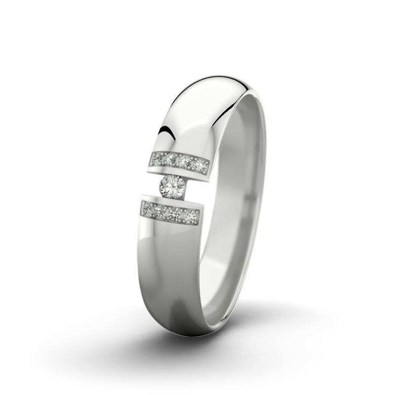 Diamantring Jack M5 P5, Sterlingsilber 925 poliert, von vorn