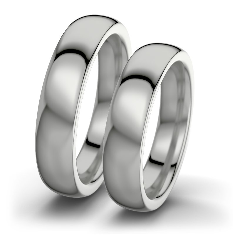 Kein Stein Palladium poliertring Jacky F5, Palladium 950 poliert, von vorn