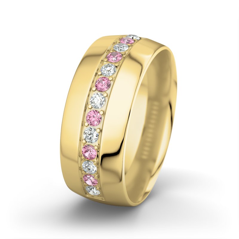 Diamantring Jamie, Gelbgold 375, von vorn