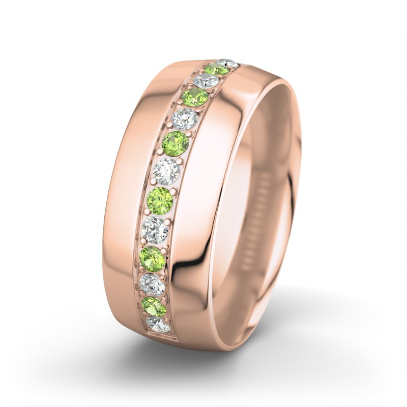 Diamantring Jamie, Rotgold 750, von vorn