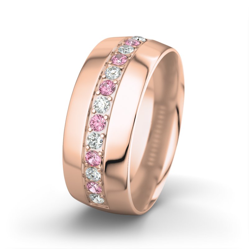 Diamantring Jamie, Rotgold 750, von vorn
