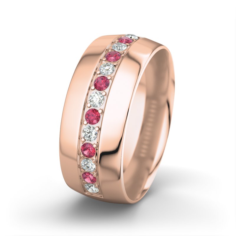 Diamantring Jamie, Rotgold 750, von vorn
