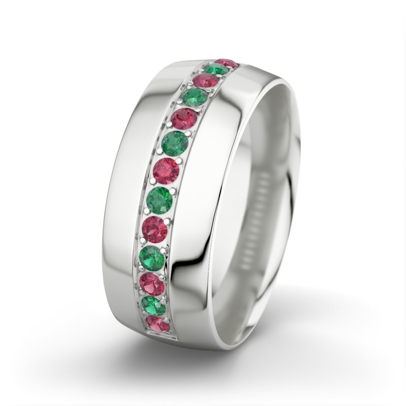 Rubin Sterlingsilberring Jamie, Sterlingsilber 925, von vorn