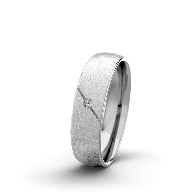 Diamantring Jane F5 P3, Platinum 600 eismatt, von vorn
