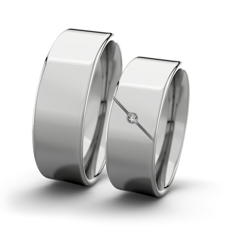 Diamantring Jane F7 P1, Palladium 950 poliert, von vorn