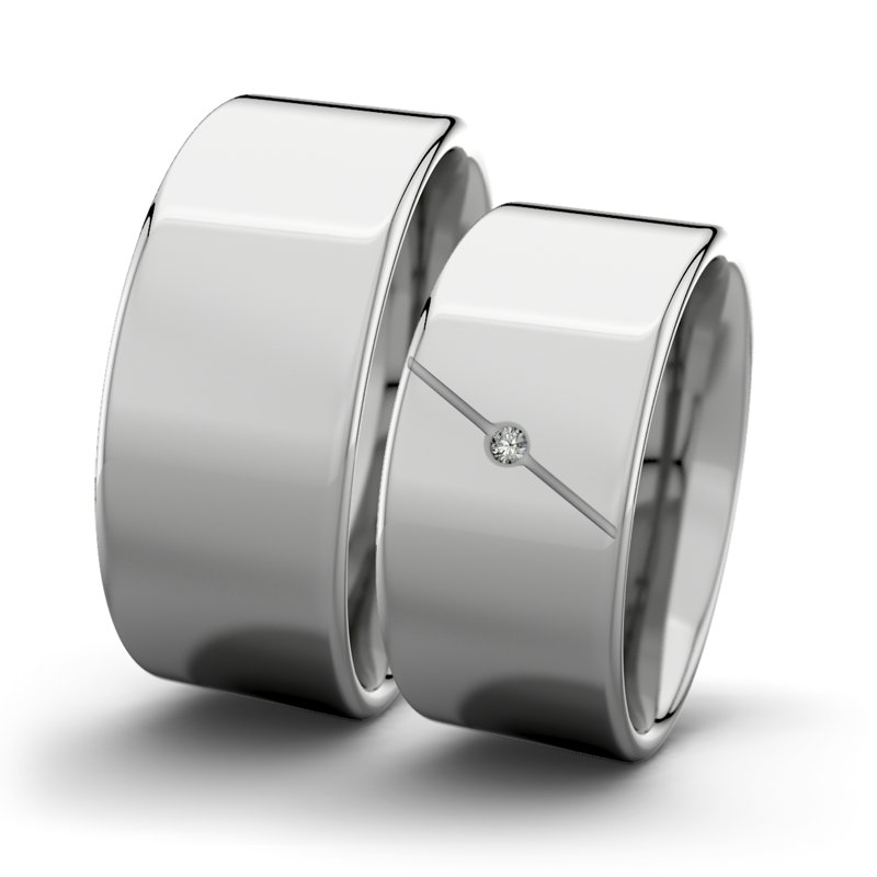Diamantring Jane F9 P1, Palladium 950 poliert, von vorn