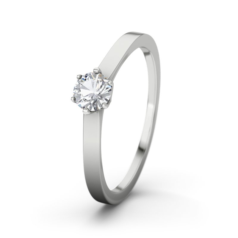 Zirkonia Platinumring Jasmine, Platinum 950, von vorn