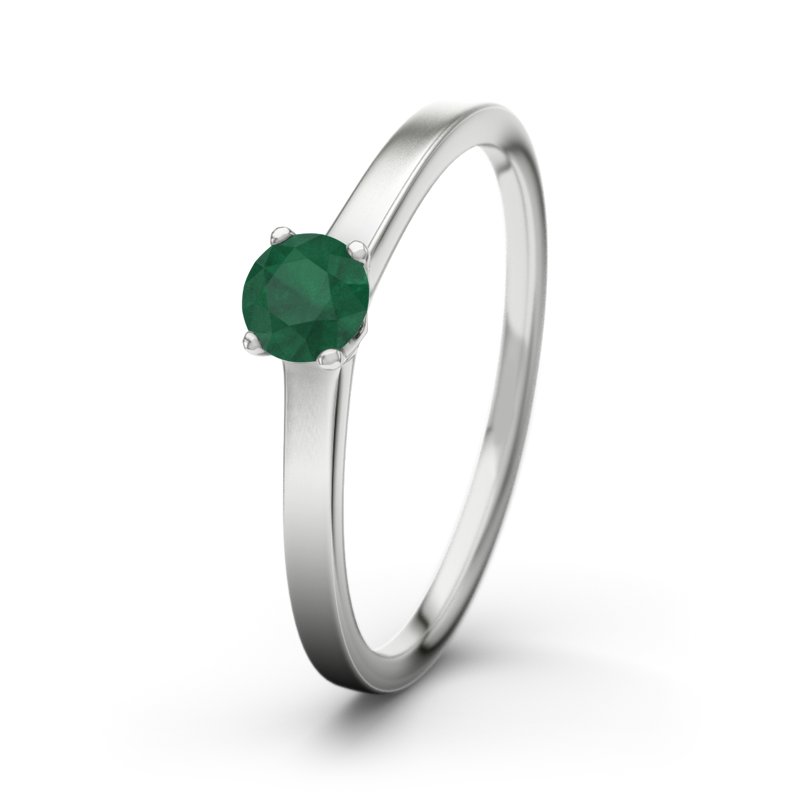 Smaragdring Jennifer aus Platin