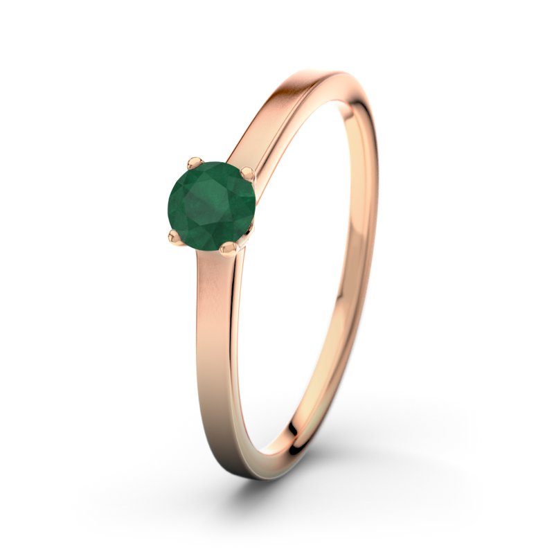 Smaragdring Jennifer aus Rotgold