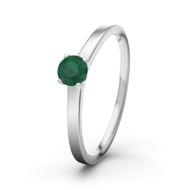 Smaragdring Jennifer aus Silber