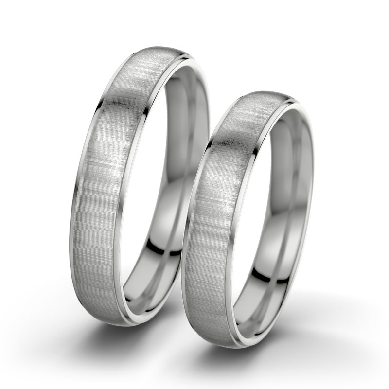 Kein Stein Palladium quermattring Josephine F4, Palladium 950 quermatt, von vorn