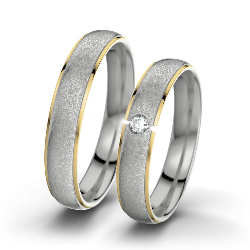 Diamantring Josephine F4, Platinum 600 eismatt, von vorn