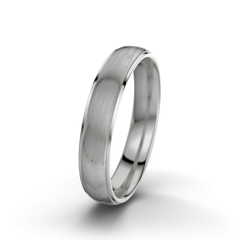 Kein Stein Platinum längsmattring Josephine F4, Platinum 600 längsmatt, von vorn