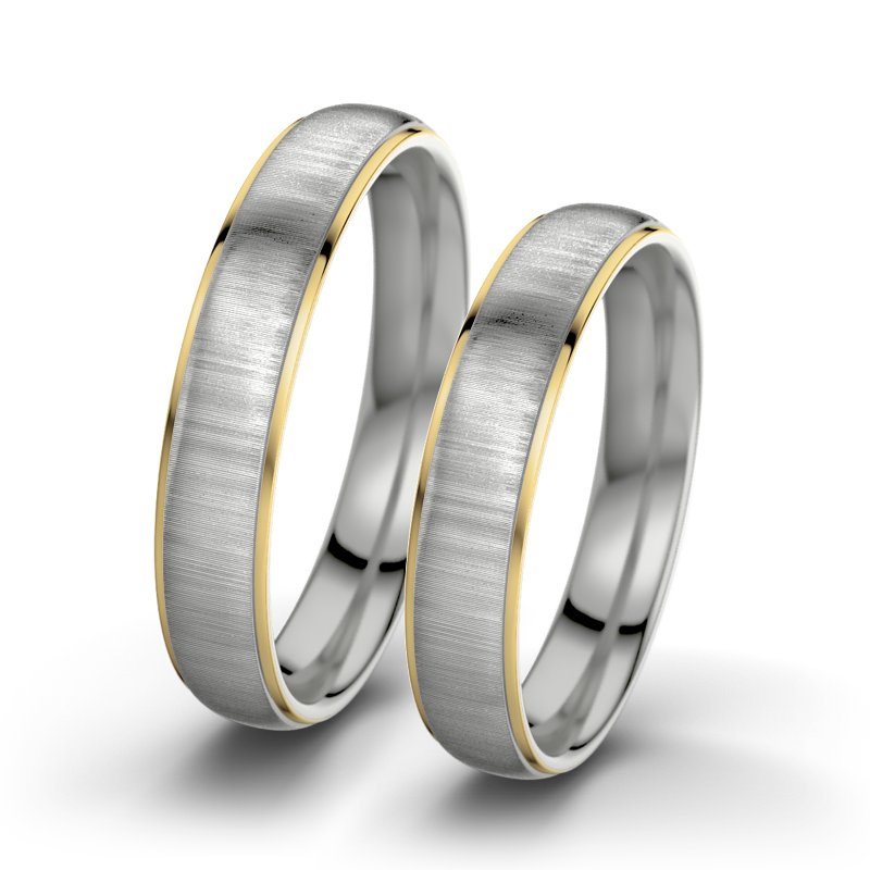 Kein Stein Platinum quermattring Josephine F4, Platinum 950 quermatt, von vorn