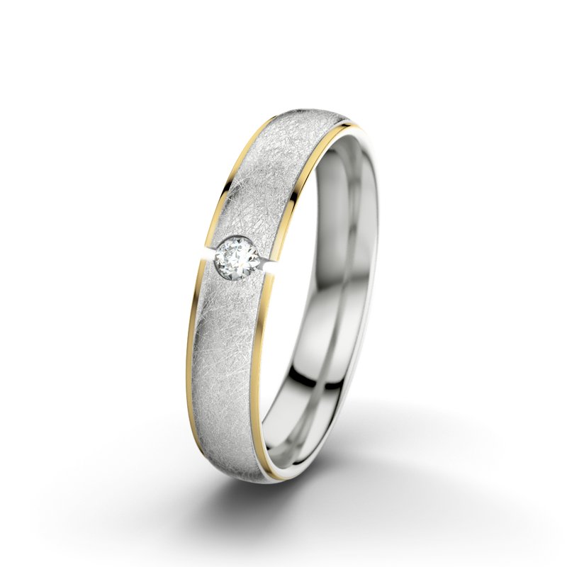 Diamantring Josephine F4, Sterlingsilber 925 eismatt, von vorn