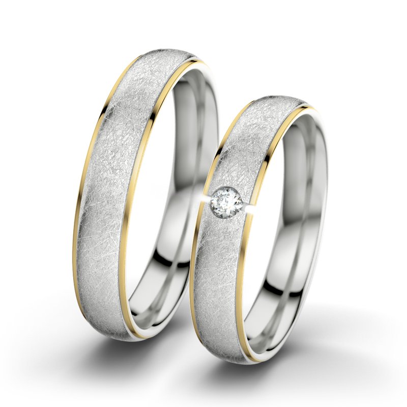 Diamantring Josephine F4, Sterlingsilber 925 eismatt, von vorn