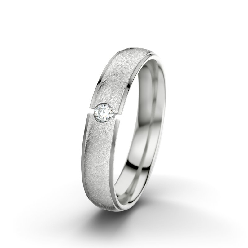 Diamantring Josephine F4, Sterlingsilber 925 eismatt, von vorn