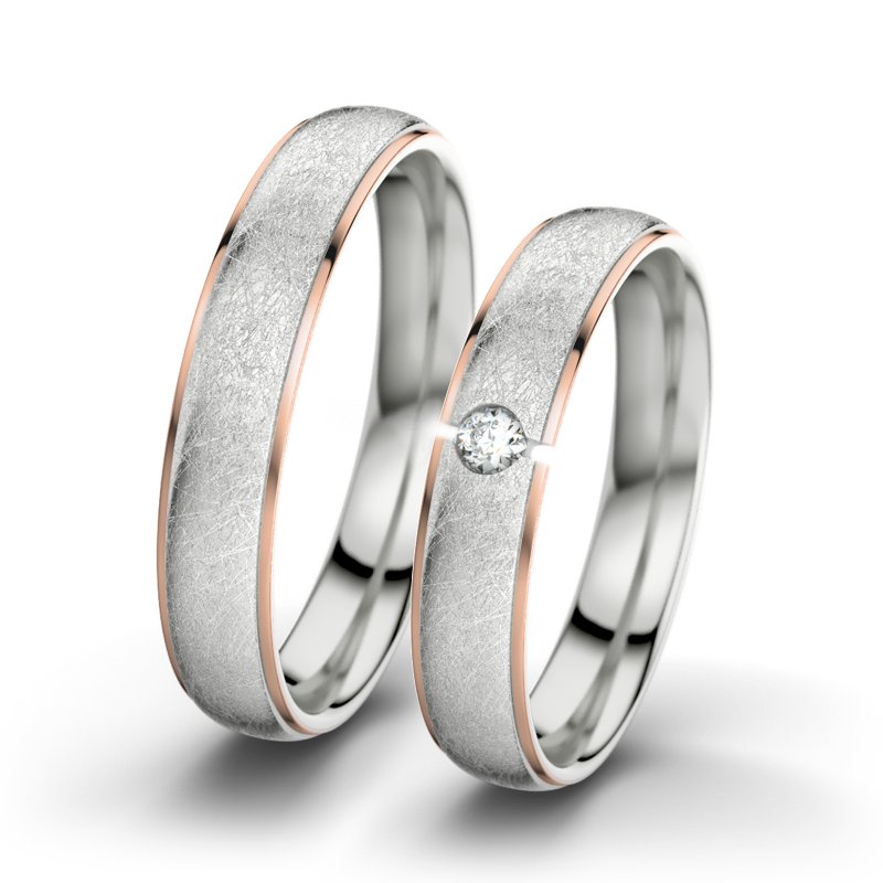 Diamantring Josephine F4, Sterlingsilber 925 eismatt, von vorn