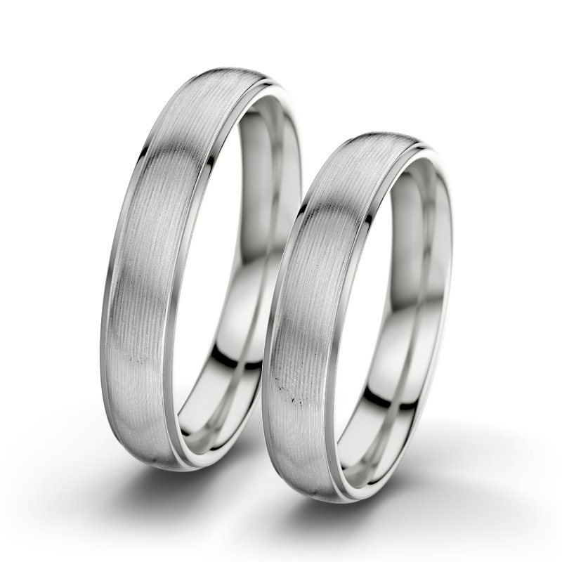 Kein Stein Sterlingsilber längsmattring Josephine F4, Sterlingsilber 925 längsmatt, von vorn