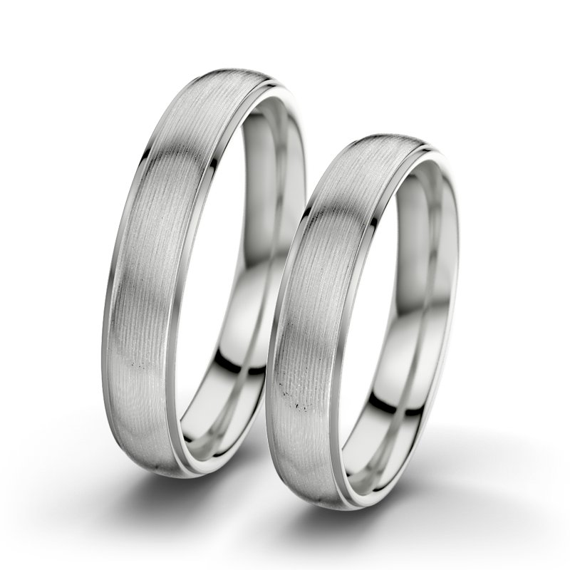 Kein Stein Sterlingsilber längsmattring Josephine F4, Sterlingsilber 925 längsmatt, von vorn