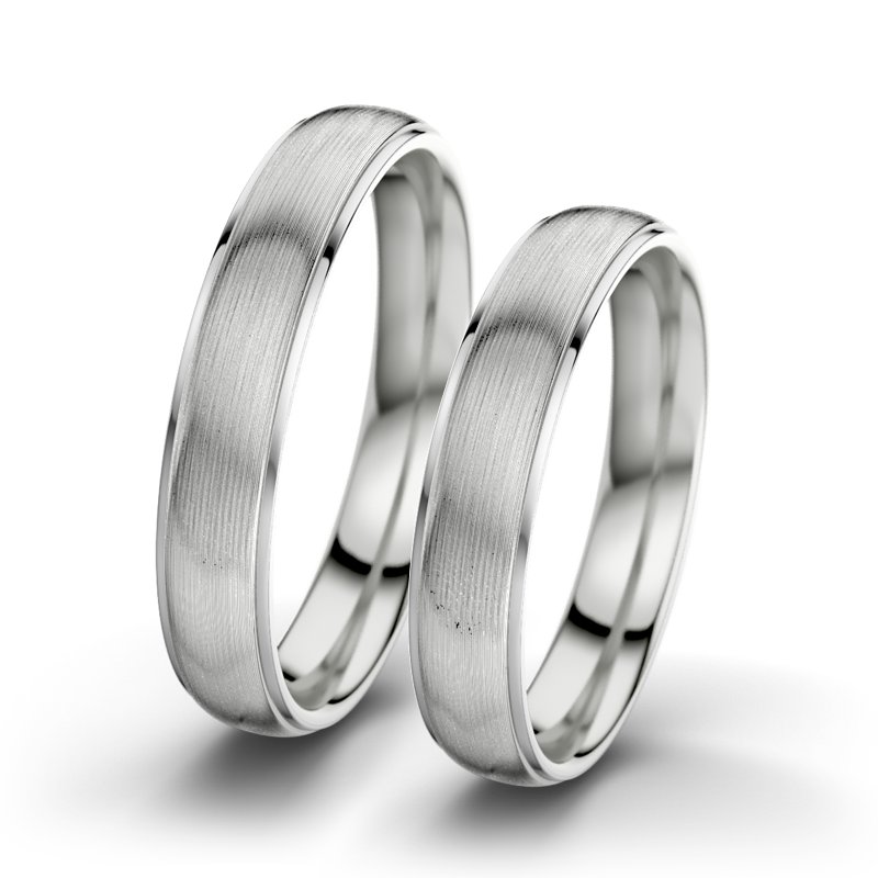 Kein Stein Sterlingsilber längsmattring Josephine F4, Sterlingsilber 925 längsmatt, von vorn