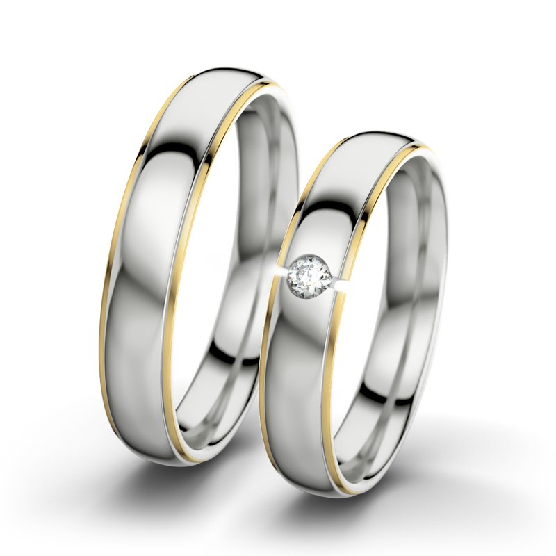 Diamantring Josephine F4, Sterlingsilber 925 poliert, von vorn