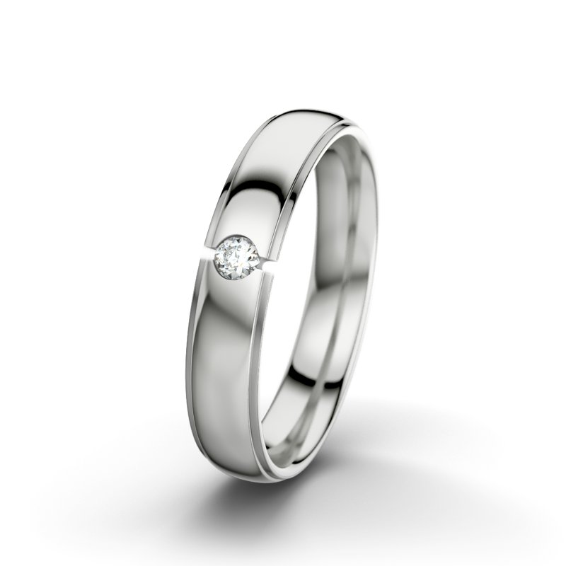 Diamantring Josephine F4, Sterlingsilber 925 poliert, von vorn