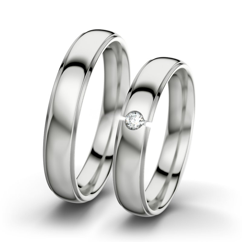Diamantring Josephine F4, Sterlingsilber 925 poliert, von vorn
