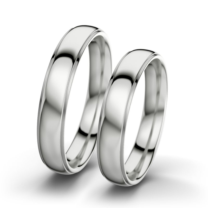Kein Stein Sterlingsilber poliertring Josephine F4, Sterlingsilber 925 poliert, von vorn