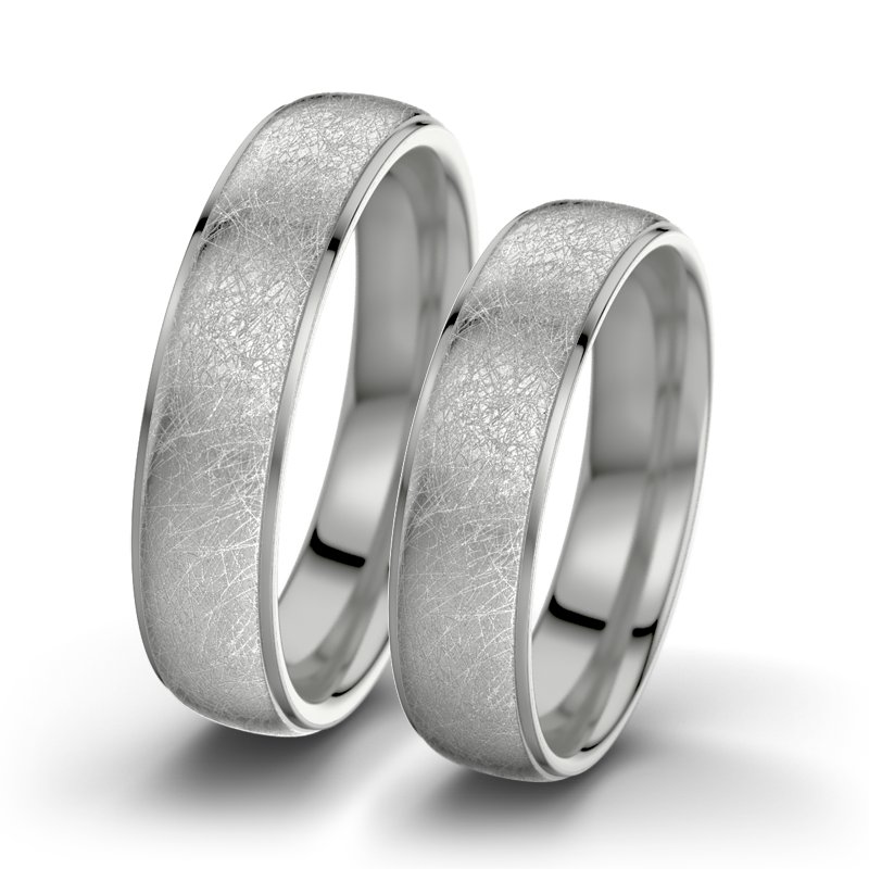 Kein Stein Platinum eismattring Josephine F5, Platinum 950 eismatt, von vorn