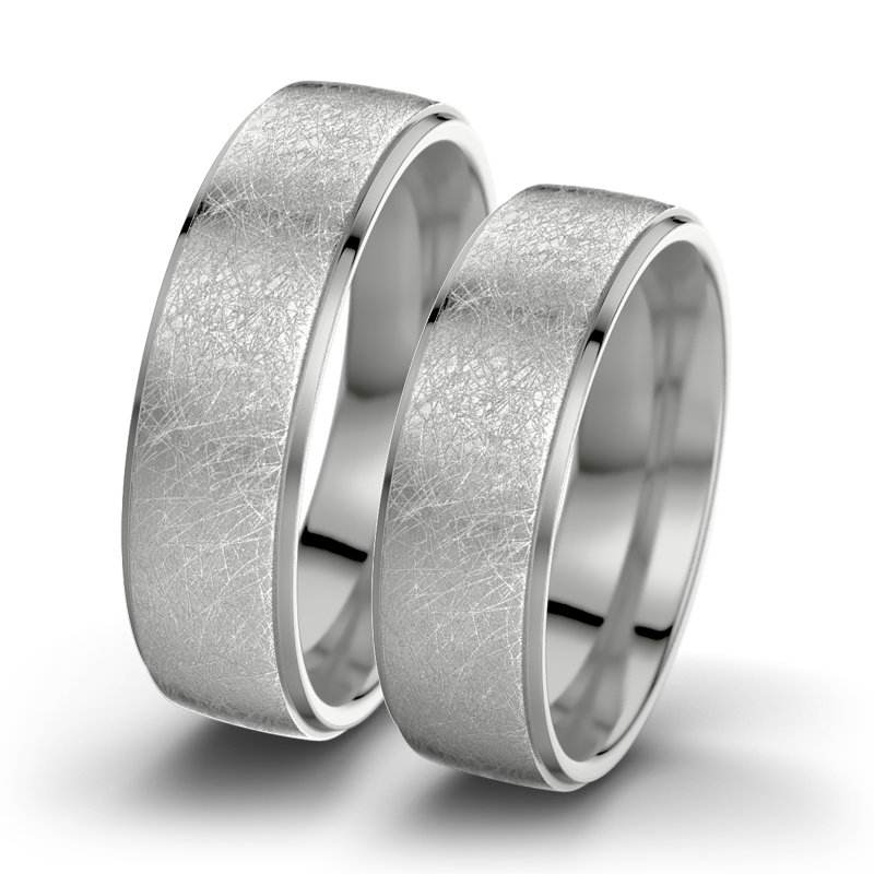 Kein Stein Platinum eismattring Josephine F6, Platinum 600 eismatt, von vorn