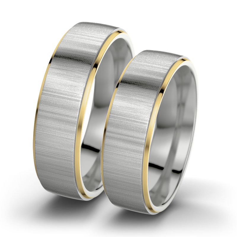Kein Stein Platinum quermattring Josephine F6, Platinum 600 quermatt, von vorn