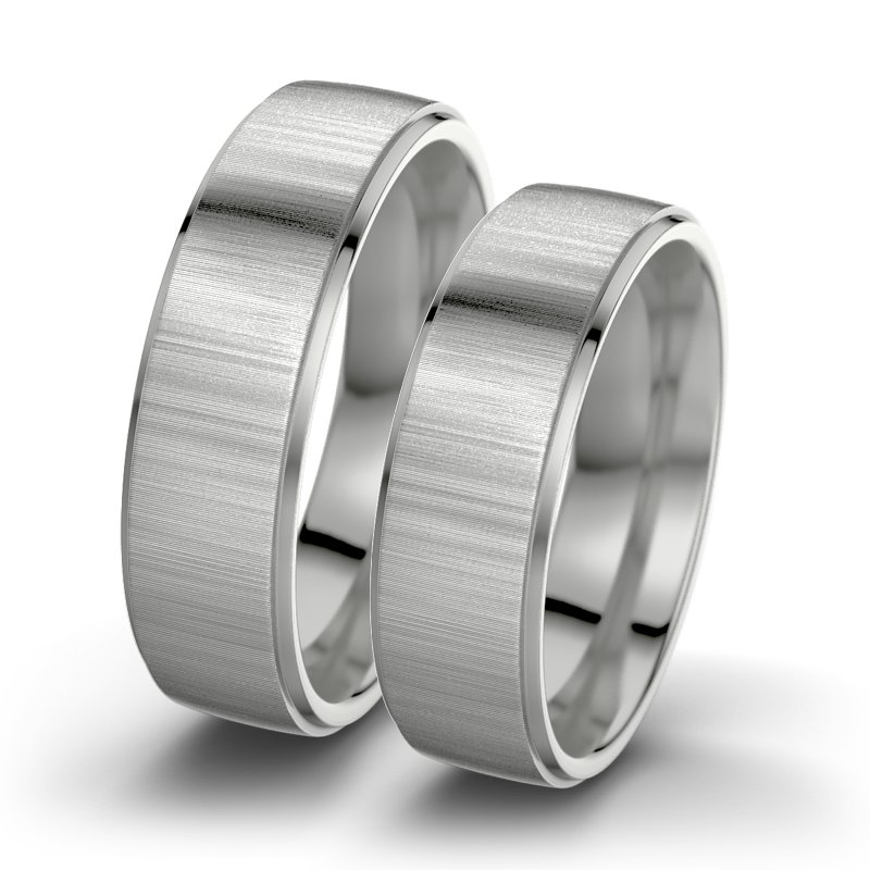 Kein Stein Platinum quermattring Josephine F6, Platinum 600 quermatt, von vorn