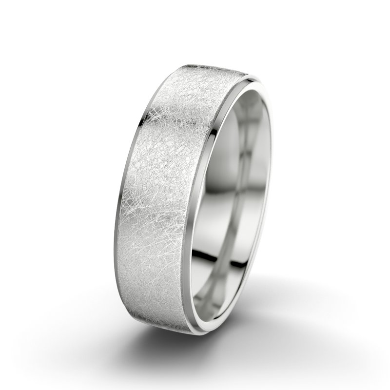 Kein Stein Sterlingsilber eismattring Josephine F6, Sterlingsilber 925 eismatt, von vorn