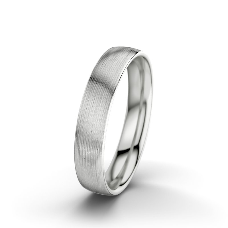 Kein Stein Sterlingsilber längsmattring Julia F4, Sterlingsilber 925 längsmatt, von vorn