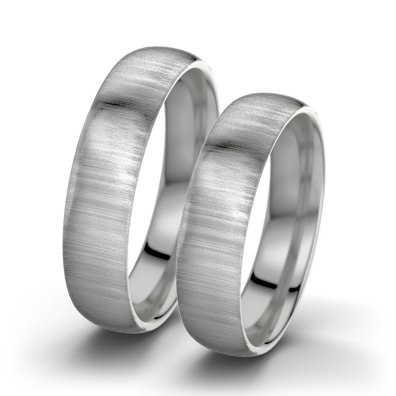 Kein Stein Palladium quermattring Julia F5, Palladium 950 quermatt, von vorn
