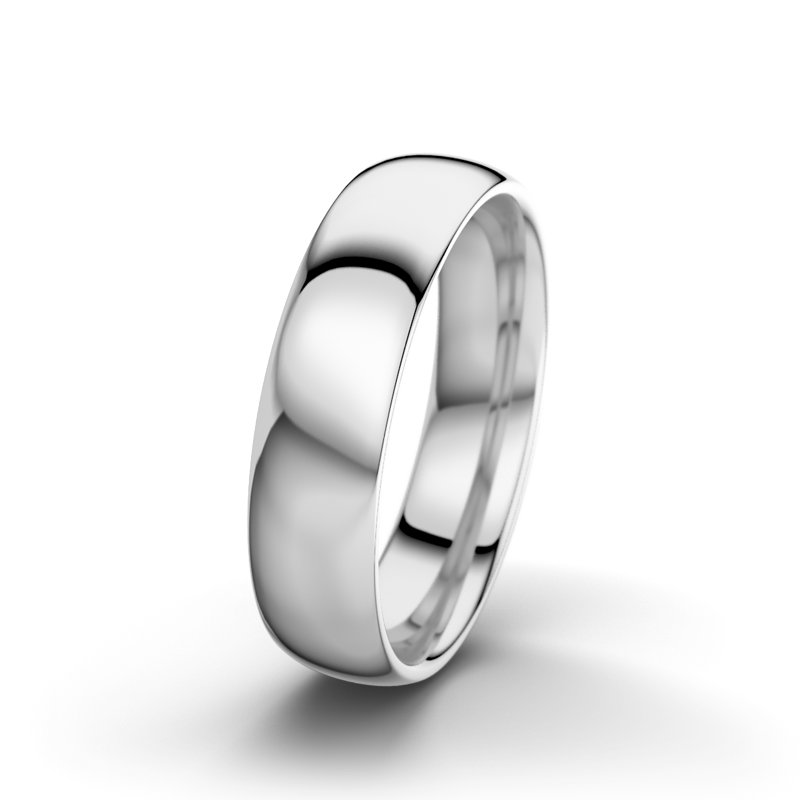 Kein Stein Weißgold poliertring Julia F5, Weißgold 375 poliert, von vorn