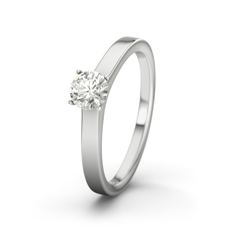 Diamantring Kiew, Weißgold 375, von vorn