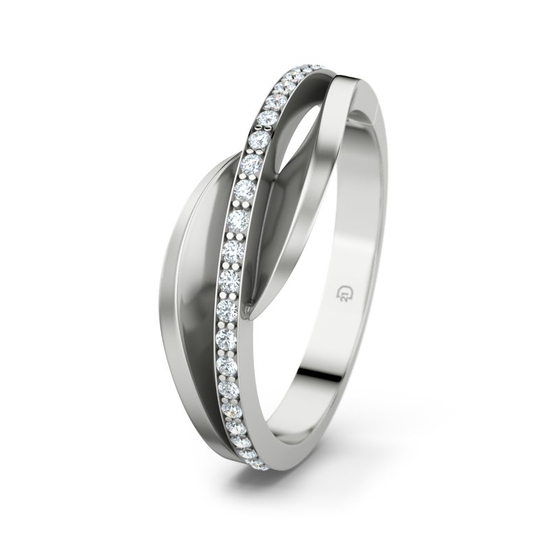 Diamantring Kolkata, Sterlingsilber 925, von vorn